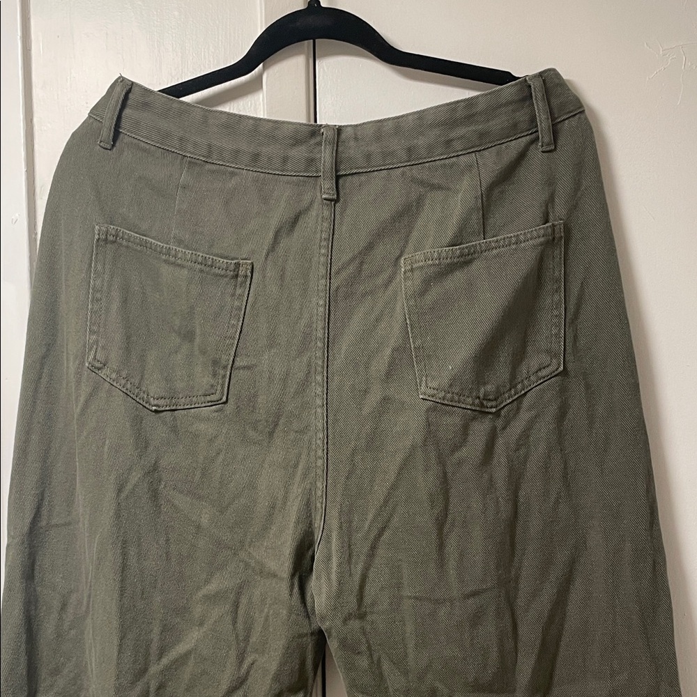 Commense Women's Olive Flare Jeans size L - Picture 3 of 3